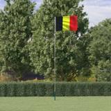 VidaXL Flagpoles vidaXL Belgien flag og flagstang 5,55 aluminium