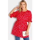 Red - Women Shirts Yours Printed Peplum Top