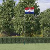 VidaXL Flagpoles vidaXL Kroatien flag og flagstang 5,55 m aluminium