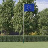 Flagpoles vidaXL Europaflag og flagstang 6,23 m aluminium