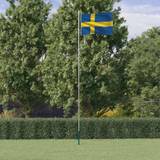 Flagpoles vidaXL Flagge Schwedens Mast 6,23 M