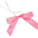 Juvale 100 Pack Pink Satin Twist Tie Bows for Crafts, Gift Wrapping, Party Favor Bags, Baked Goods 3 Inches