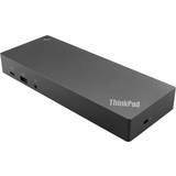 Black Docking Stations Lenovo ThinkPad Hybrid USB-C