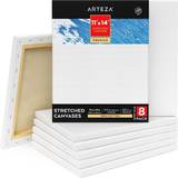 Arteza 28 x 36 cm 11"x14" Premium Stretched Canvas, Bulk Pack of 8, Primed, 100% Cotton for Painting, Acrylic Pouring, Oil Paint & Wet Media