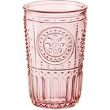 Pink Drinking Glasses Bormioli Rocco 340ml Romantic Highball Drinking Glass