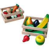 Happy People Toys Happy People Holzkorb-Set, mit Obst oder Gemüse aus Holz