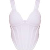 Corsets PrettyLittleThing Bandage Dip Hem Bust Cup Corset - White