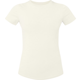 PrettyLittleThing Cotton Blend Fitted Crew Neck T-shirt - Besic Cream
