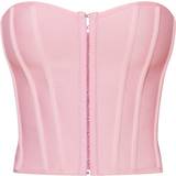 L Corsets PrettyLittleThing Bandage Hook & Eye Structured Corset - Dusty Pink