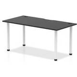White Table Tops Impulse Black 1600 800mm Straight Table Top