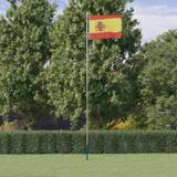 Flagpoles vidaXL Spanien flag og flagstang 6,23 m aluminium