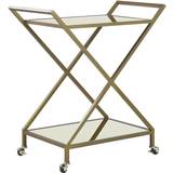 Beliani Trolley Tables Beliani Kitchen with Mirrored Top Trolley Table