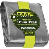 Core Tarps Silver/Black 8Mil 10 x 10 Tarp, CT-401-10X10