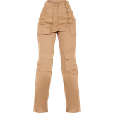 PrettyLittleThing Twill Pocket Detail High Waist Cargo Trousers - Brown