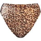 PrettyLittleThing Mix & Match High Waisted High Leg Bikini Bottoms - Leopard