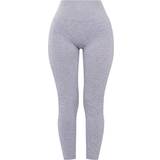 PrettyLittleThing Petite Contour High Waisted Leggings - Grey Marl