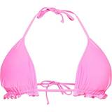 Swimwear PrettyLittleThing Frill Edge Padded Bikini Top - Hot Pink