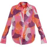 Shirts PrettyLittleThing Abstract Printed Oversized Beach Shirt - Pink