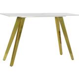 Dkd Home Decor Ceramic Golden Metal White Console Table