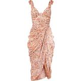 Dresses PrettyLittleThing Underwire Detail Draped Midi Dress - Peach