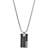 Fossil Geometric Necklace - Silver/Black