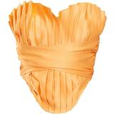 PrettyLittleThing Pleated Drape Front Corset - Pastel Orange