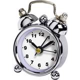 Hama Alarm Clock, Chrome, White, Mini