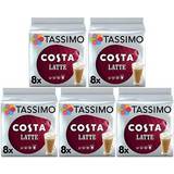 Caffeine Food & Drinks Tassimo Costa Latte Coffee 2000g 16pcs 5pack