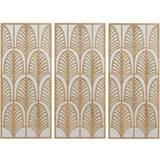 Pacific Lifestyle Metal Mirrored Gold Wall Decor 40x90cm 3pcs