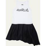Rayon Dresses MM6 Maison Margiela Kids Asymmetric Dress - Black/White