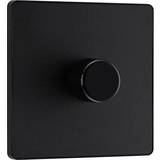 Wall Dimmers BG Electrical Evolve Single Dimmer Switch, 2-Way Push On/Off, 200W, Matt Black