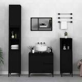 Black Bathroom Cabinets vidaXL Bathroom Cabinet Engineered