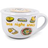 With Handles Soup Bowls Silver Buffalo Sanrio Gudetama Burp Late Night Snack Lazy Egg Soup Bowl