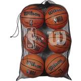Black Basketballs Wilson NBA 6 Ball Mesh Bag Black
