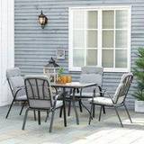 Garden Dining Chairs Patio Dining Sets OutSunny 5 Pieces Garden Patio Dining Set