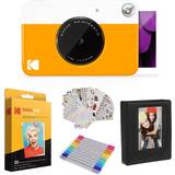 Kodak Printomatic Instant Camera Yellow Bundle 20 Pack Zink Paper Case Photo Album and More
