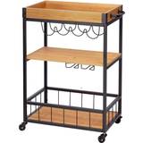Brown Trolley Tables Honey Can Do 4 Pack: Trolley Table