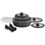 Detachable handles Cookware Tower Grey Freedom Cerastone 13 Cookware Set with lid