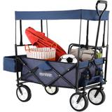 Utility Wagons Deuba Trolley Dark Blue with Removable Roof