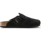 Birkenstock Boston Shoes Birkenstock Boston Soft Footbed Suede Leather - Black