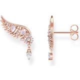 Thomas Sabo Sterling Silver Gold Plated Pink Stones Phoenix Wing Earrings H2247-323-9