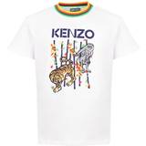 Kenzo Kid's Bamboo Motif Short Sleeve T-shirt - White