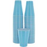 Plastic Cups Amcrate light blue colored 12-ounce disposable plastic party cups ideal for we