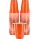 Plastic Cups 50pk orange colored 16-ounce disposable plastic party cups-ideal for weddings pa