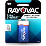 9V (6LR61) - Batteries - Button Cell Batteries Batteries & Chargers Rayovac High Energy 9V Alkaline Battery