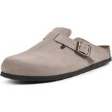 White Mountain Women's Bari Footbed Sandal, Taupe/Suede