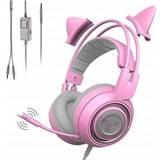 Somic Gaming Headset Headphones Somic g951s pink stereo