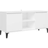 Black Benches vidaXL Glossy Cabinet TV Bench 103.5x50cm
