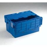 Yellow Storage Boxes VFM Attached Lid Container 54L Blue 375815 Storage Box