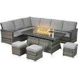 Outdoor Lounge Sets Garden & Outdoor Furniture OutSunny 7 Pieces Outdoor Lounge Set